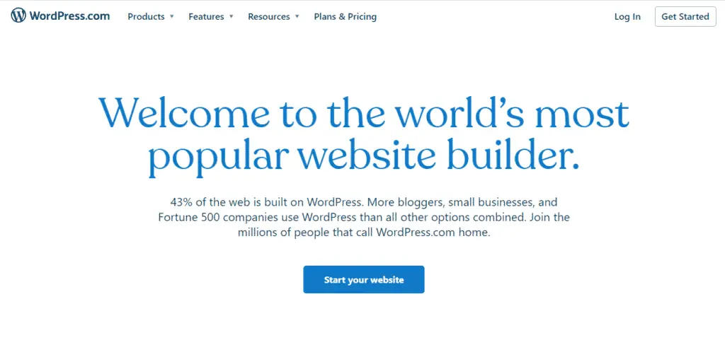 create a website with wordpress